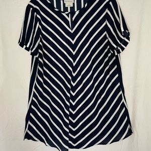 Navy Striped Shirt | Van Heusen | Size Large